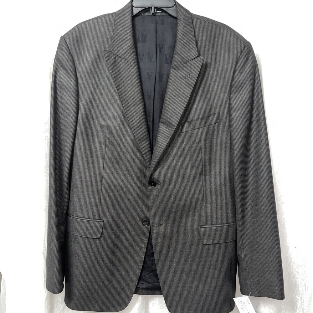 Versace Collection Men's City Blazer Gray / Gray Pinstripe Size 54 / 2x